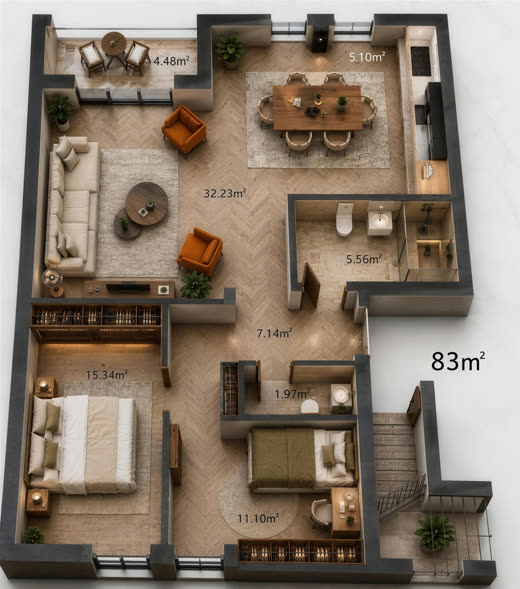 Residence A10 — Plan stana