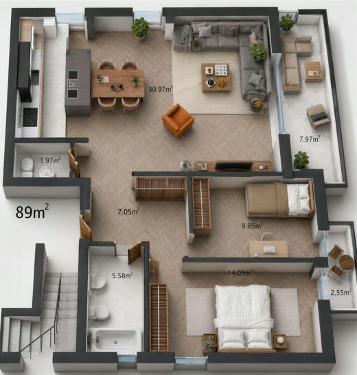 Residence A09 — Plan stana